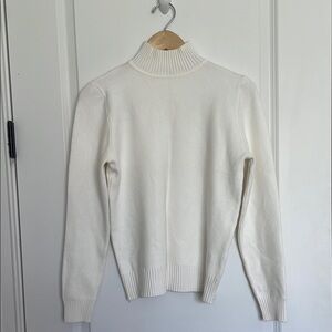 Solmar Women’s Cotton Blend Mockneck Sweater Winter White S